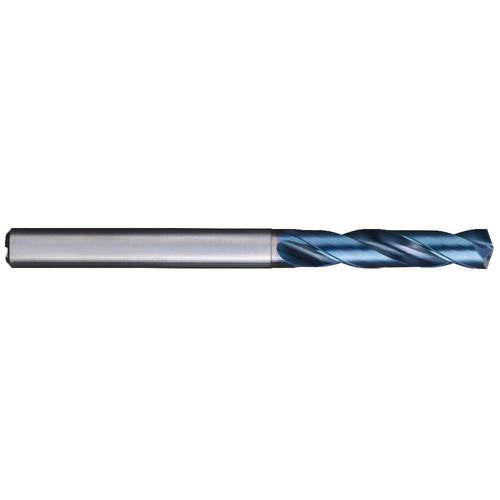 3.8 mm Dia. × 6 mm Shank × 24 mm Flute Length × 66 mm OAL, 3XD, 140°, Aqua Revo D, 2 Flute, Internal, Solid Carbide Drill - Exact Industrial Supply