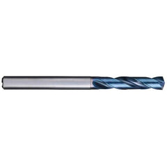 3.3 mm Dia. × 6 mm Shank × 20 mm Flute Length × 62 mm OAL, 3XD, 140°, Aqua Revo D, 2 Flute, Internal, Solid Carbide Drill - Exact Industrial Supply