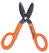 3'' Blade Length - 12-1/2'' Overall Length - Straight Cutting - Straight Patter Snips - USA Tool & Supply