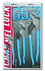 Channellock Tongue & Groove Plier Set -- #GS3; 3 Pieces; Includes: 6-1/2"; 9-1/2"; 12" - USA Tool & Supply