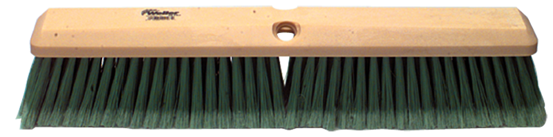 24" - Green Fine Perma Sweep Broom With Handle - USA Tool & Supply