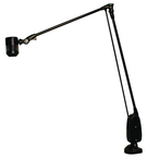 High Power LED Spot Light  Dimmable  38" Floating Arm  Sturdy Clamp Base - USA Tool & Supply