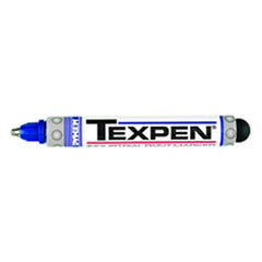 Texpen Medium Marker - Stainless Steel Ball Tip - Blue - USA Tool & Supply