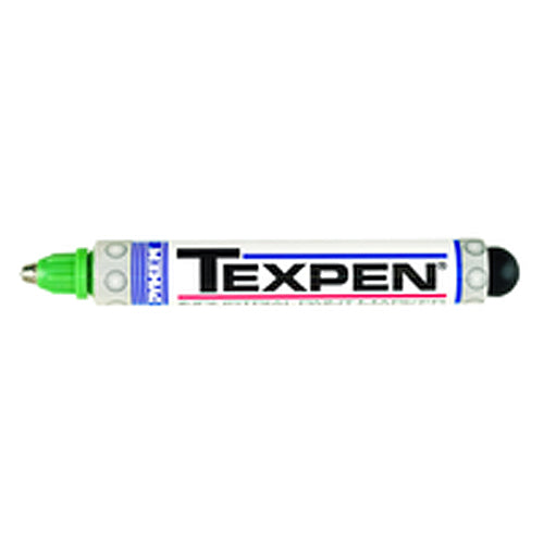 Texpen Medium Marker - Stainless Steel Ball Tip - Green - USA Tool & Supply