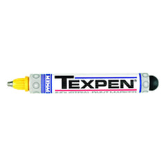 Texpen Medium Marker - Stainless Steel Ball Tip - Yellow - USA Tool & Supply