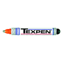 Texpen Medium Marker - Stainless Steel Ball Tip - Orange - USA Tool & Supply