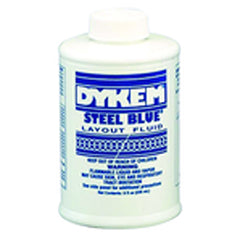 Layout Fluid - Brush-in-Cap Bottle - Blue - 8.0 oz - USA Tool & Supply