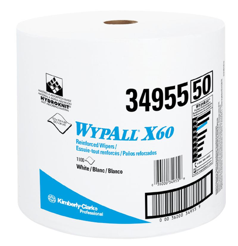 12.5 x 13.4'' - Package of 1100 - WypAll X60 Jumbo Roll - USA Tool & Supply