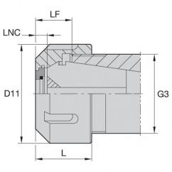 LNABER32M LOCKNUT-COOLANT STYLE - USA Tool & Supply