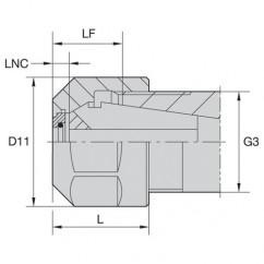 LNHABER16M COOLANT LOCKNUT - USA Tool & Supply