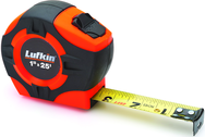 Tape Measure; 1" x 25'; Hi-Viz Orange - USA Tool & Supply