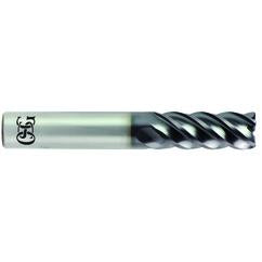 1/2 x 1/2 x 1-1/4 x 3-1/2 5Fl .030 C/R Carbide End Mill - TiALN - USA Tool & Supply