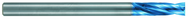 3.4mm Dia. X 100mm OAL 10XD-Carbide Drill-Flat Point -Aqua EX Coated - USA Tool & Supply