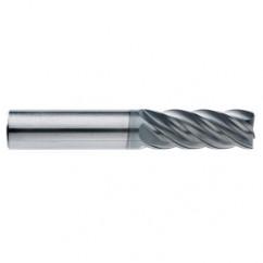 5/8" Dia. - 3/4" LOC - 3" OAL - .015 Radius 5 FL Carbide End Mill-AlCrN-X - USA Tool & Supply
