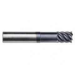 3/8" Dia. - 7/8 LOC - 4" OAL - .030 Radius 6 FL Carbide End Mill-Uncoated - USA Tool & Supply