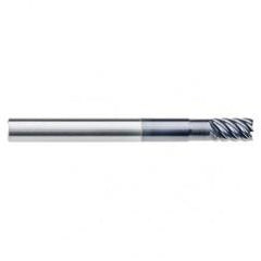1/4" Dia. - 5/8" LOC - 3" OAL - .015 Radius 6 FL Carbide End Mill-Uncoated - USA Tool & Supply