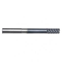 1/2" Dia. - 1-1/8" LOC - 4" OAL - .015 Radius 6 FL Carbide End Mill-Uncoated - USA Tool & Supply