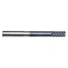 5/8" Dia. - 1-3/8" LOC - 5" OAL - .030 Radius 6 FL Carbide End Mill-Uncoated - USA Tool & Supply