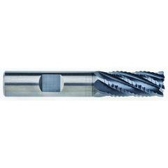 6mm Dia. - 13mm LOC - 57mm OAL - 0.5mm CR 6FL Carbide End Mill - AlCrNx - USA Tool & Supply