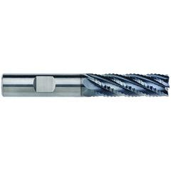 12mm Dia. - 38mm LOC - 93mm OAL - 1mm CR 6FL Carbide End Mill - AlCrNx - USA Tool & Supply