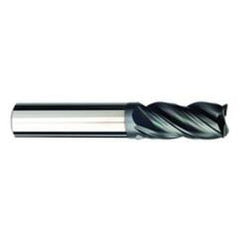 1/2 Dia. x 3 Overall Length 4-Flute .030 C/R Solid Carbide SE End Mill-Round Shank-Center Cut-AlCrN-X - USA Tool & Supply