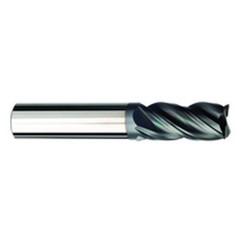 7/16 Dia. x 2-3/4 Overall Length 4-Flute .030 C/R Solid Carbide SE End Mill-Round Shank-Center Cut-AlCrN-X - USA Tool & Supply
