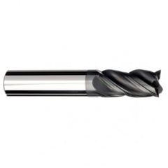 1/4 Dia. x 2-1/2 Overall Length 4-Flute .060 C/R Solid Carbide SE End Mill-Round Shank-Center Cut-AlCrN-X - USA Tool & Supply