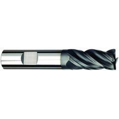 3/8 Dia. x 3 Overall Length 4-Flute Square End Solid Carbide SE End Mill-Weldon Shank-Center Cut-AlCrN-X - USA Tool & Supply