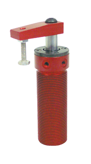 Round Threaded Body Pneumatic Swing Cylinder - #8215 .50'' Vertical Clamp Stroke - With Arm - RH Swing - USA Tool & Supply