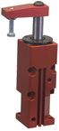 Round Threaded Body Pneumatic Swing Cylinder - #8016 .38'' Vertical Clamp Stroke - With Arm - LH Swing - USA Tool & Supply