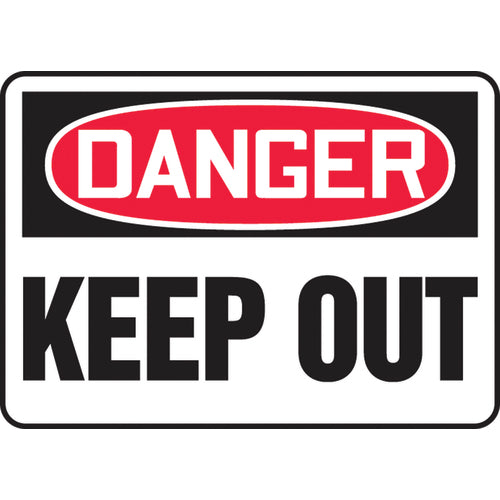 Sign, Danger Keep Out, 10″ × 14″, Plastic - USA Tool & Supply