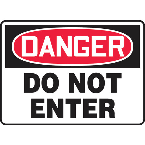 Sign, Danger Do Not Enter, 10″ × 14″, Vinyl - USA Tool & Supply