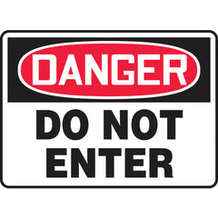 Sign, Danger Do Not Enter, 7″ × 10″, Plastic - USA Tool & Supply