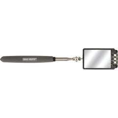MAG-MATE Telescoping Glass Inspection Mirror with Three LED Lights, reaches 36″ Long, includes Batteries - USA Tool & Supply