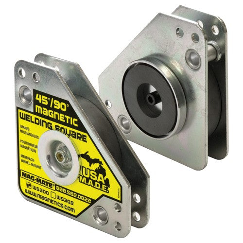 Magnetic Welding Square - 3 Sided Compact 60 lbs Holding Capacity - USA Tool & Supply