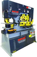 93 Ton - 14" Throat - 10HP, 220V, 3PH Motor Dual Cylinder Complete Integrated Ironworker - USA Tool & Supply