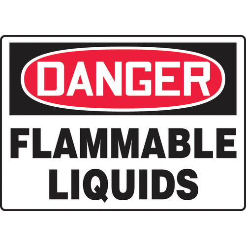 Sign, Danger Flammable Liquids, 7″ × 10″, Plastic - USA Tool & Supply
