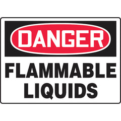 Sign, Danger Flammable Liquids, 7″ × 10″, Plastic - USA Tool & Supply