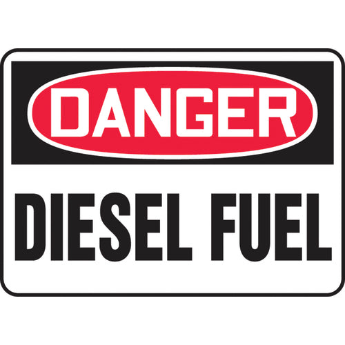 Sign, Danger Diesel Fuel, 10″ × 14″, Plastic - USA Tool & Supply