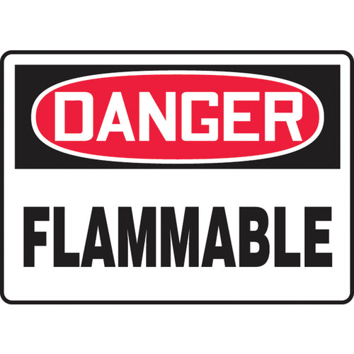 Sign, Danger Flammable, 7″ × 10″, Plastic - USA Tool & Supply