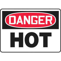Sign, Danger Hot, 7″ × 10″, Plastic - USA Tool & Supply