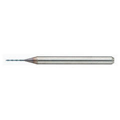 MDSS0095-ACF40B 0.95 mm Dia. × 0.95 mm Shank × 11 mm Flute Length × 38 mm OAL, PVD, External Coolant, Cylindrical Solid Carbide Drill - Exact Industrial Supply