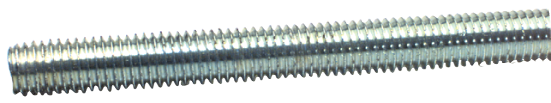 Threaded Rod - M20 x 2.5; 1 Meter Long; Zinc Plated - USA Tool & Supply