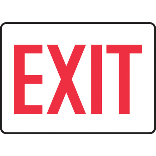 Sign, Exit, 7″ × 10″, Vinyl - USA Tool & Supply