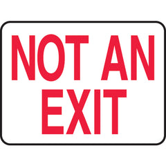 Sign, Not An Exit, 7″ × 10″, Aluminum - USA Tool & Supply