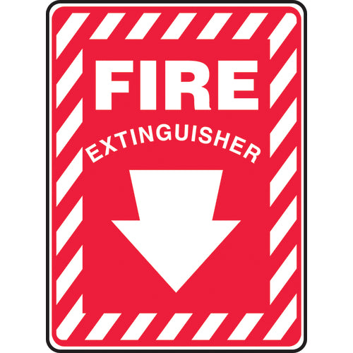 Sign, Fire Extinguisher, 10″ × 7″, Aluminum - USA Tool & Supply