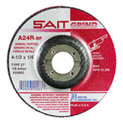 5″ × 1/4″ × 5/8″ 11 - Aluminum Oxide A24R - Depressed Center Wheel - USA Tool & Supply