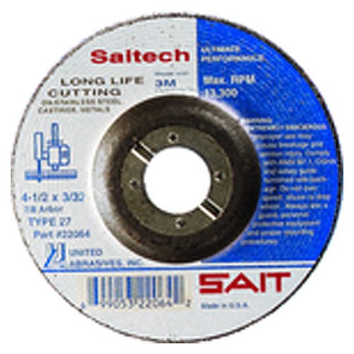 5″ × 1/4″ × 5/8″ 11 - Ceramic - Depressed Center Wheel - USA Tool & Supply
