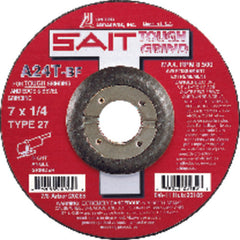 9″ × 1/4″ × 7/8″ - Aluminum Oxide A24N - Depressed Center Wheel - USA Tool & Supply