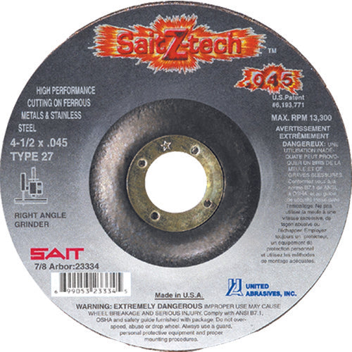 7″ × 0.045″ × 5/8″ - Zirconium Reinforced Cut-Off Wheel - USA Tool & Supply